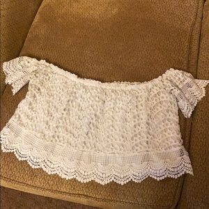 Off the shoulder crop top